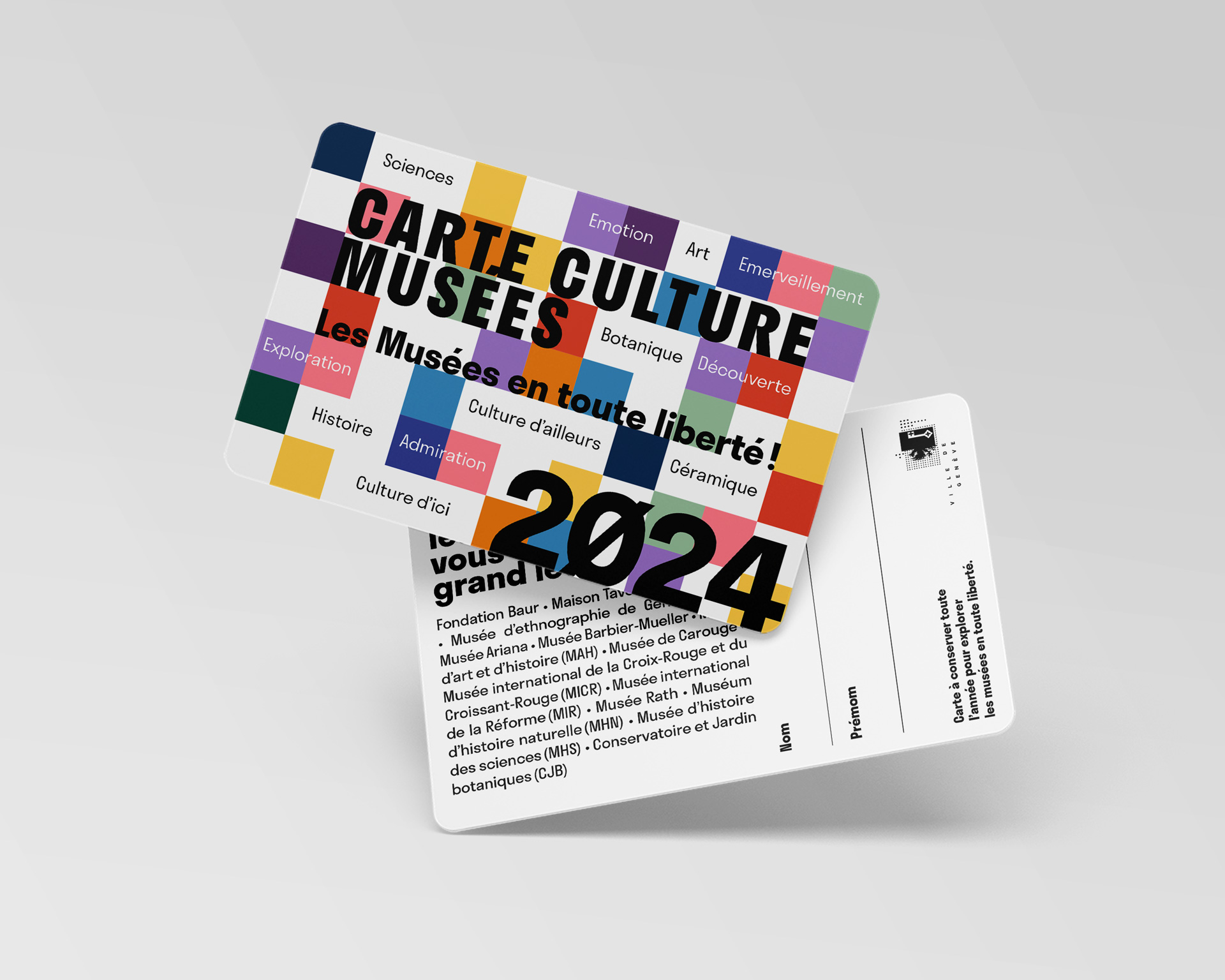 Identité visuelle pour la Carte Culture Musée 2024 – Les Musées en toute liberté!