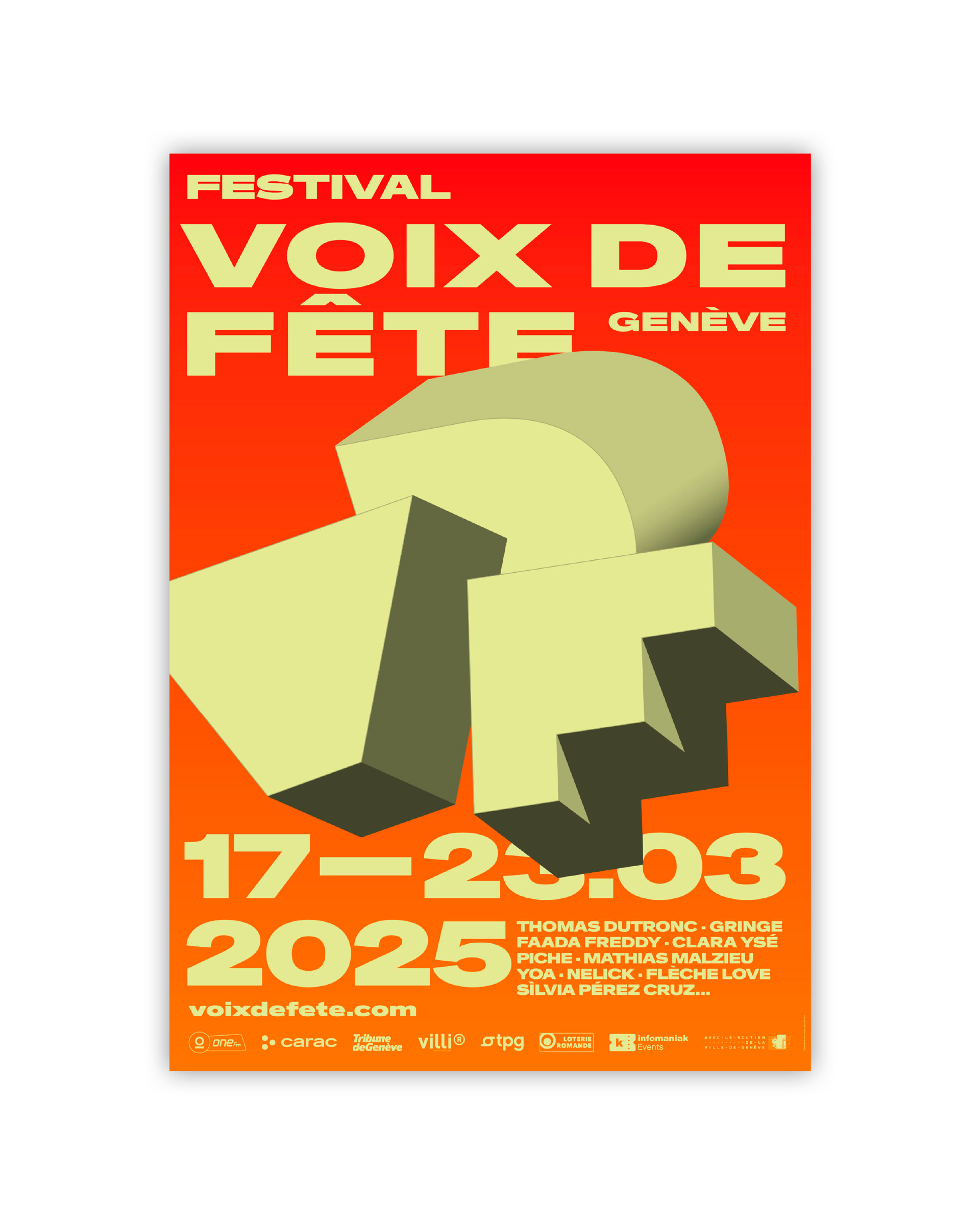 Affiche et identité visuelle pour la 27e édition du Festival Voix de Fête 2025