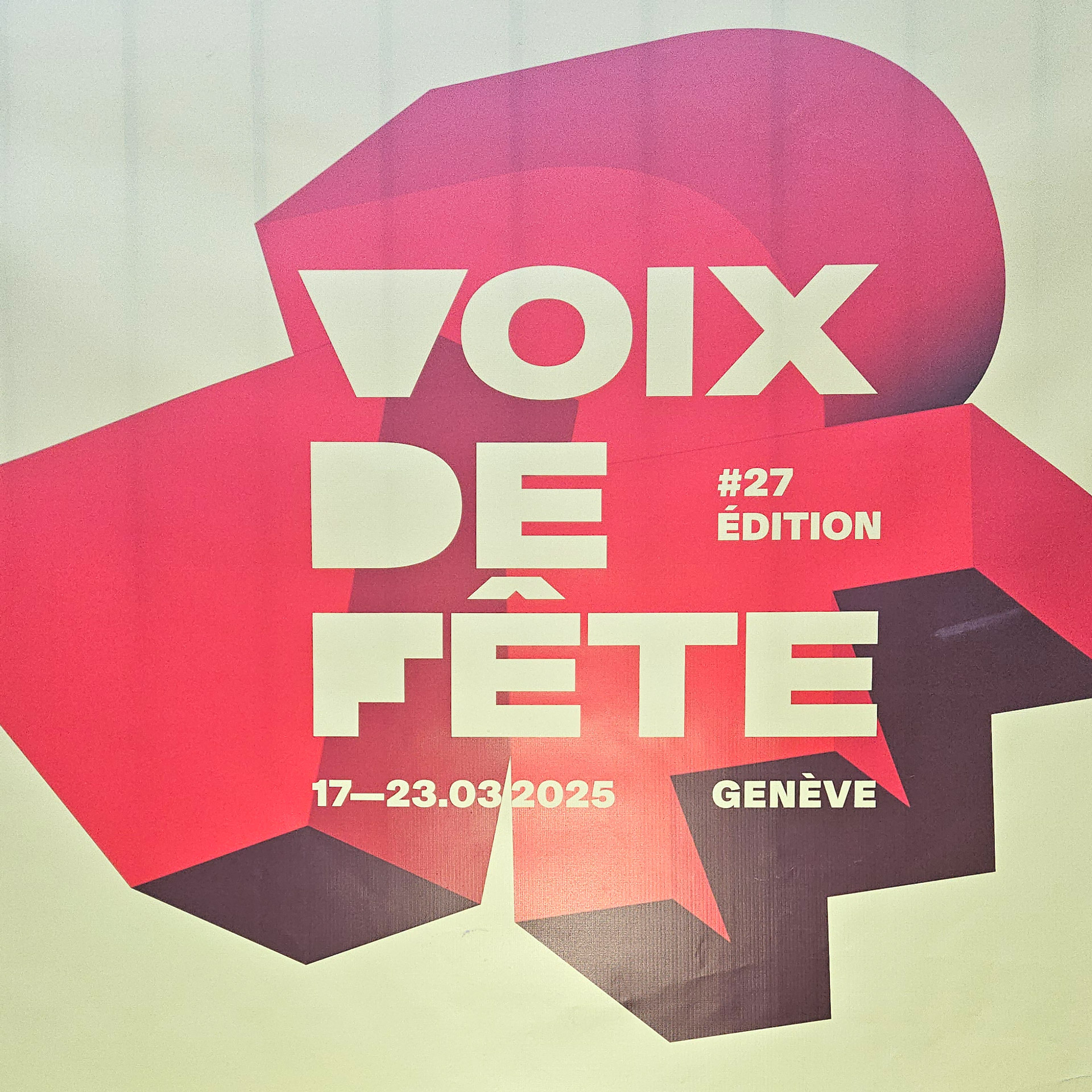 Affiche et identité visuelle pour la 27e édition du Festival Voix de Fête 2025