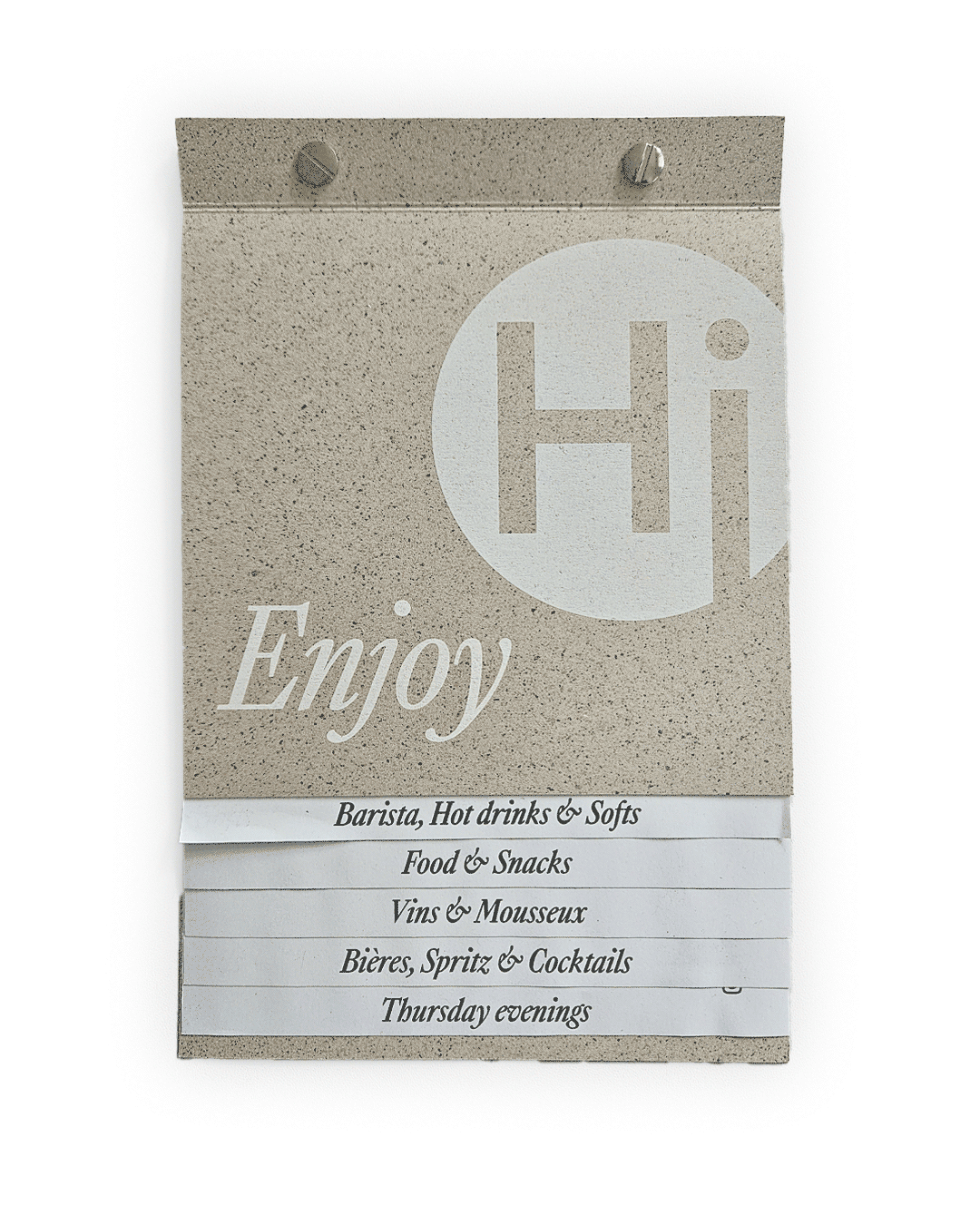 Identité visuelle pour Café Hinivuu au Musée international de la Croix-Rouge et du Croissant-Rouge