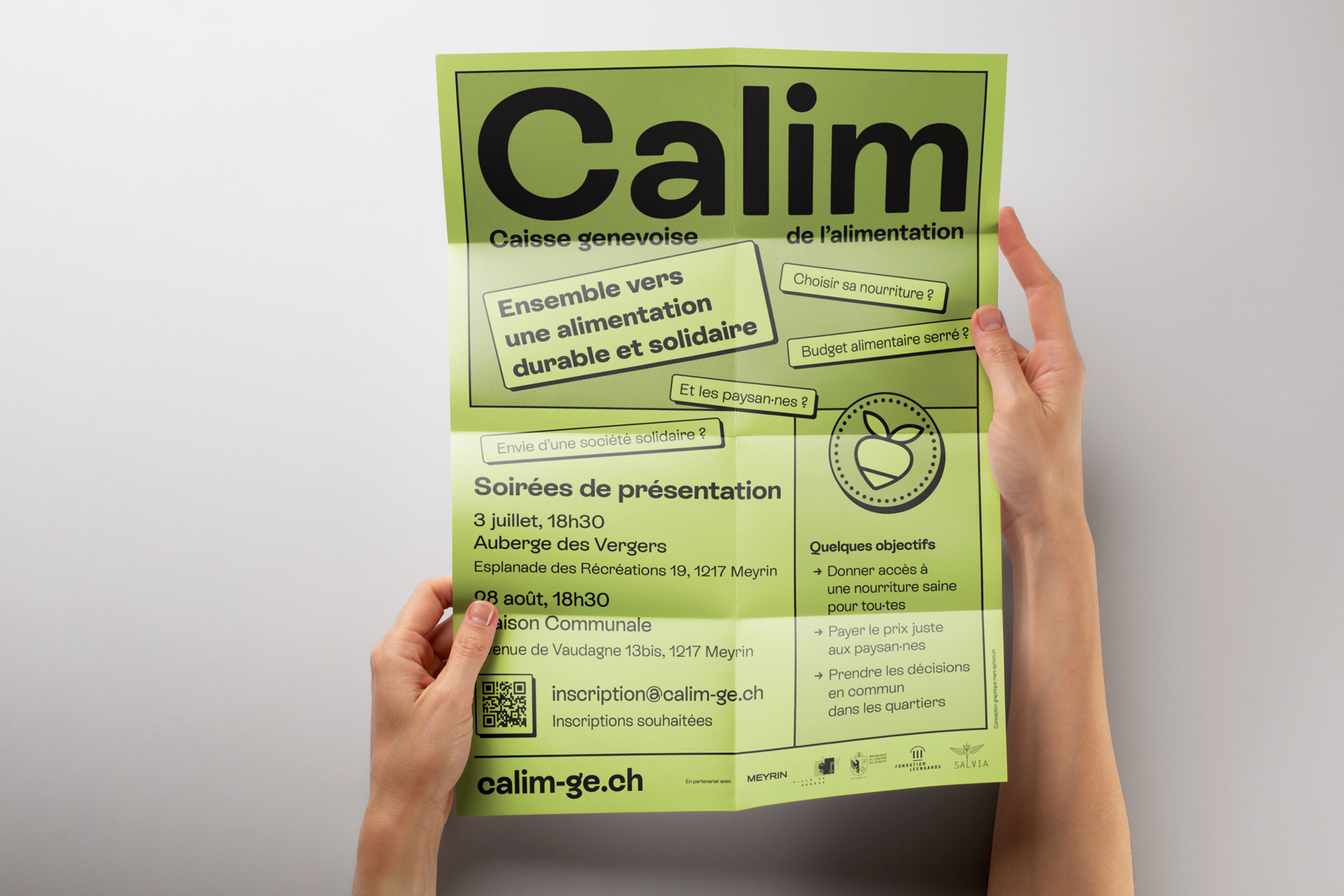 Identité visuelle pour la Calim - Caisse genevoise de l'alimentation 